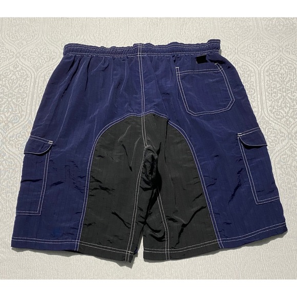 Trek Bicycles Other - Vintage TREK Bicycle Cargo Cycling Shorts XXL Blue/Black Made in USA 100% Nylon